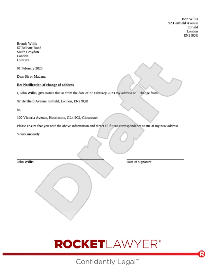 Template & faqs rocket lawyer uk