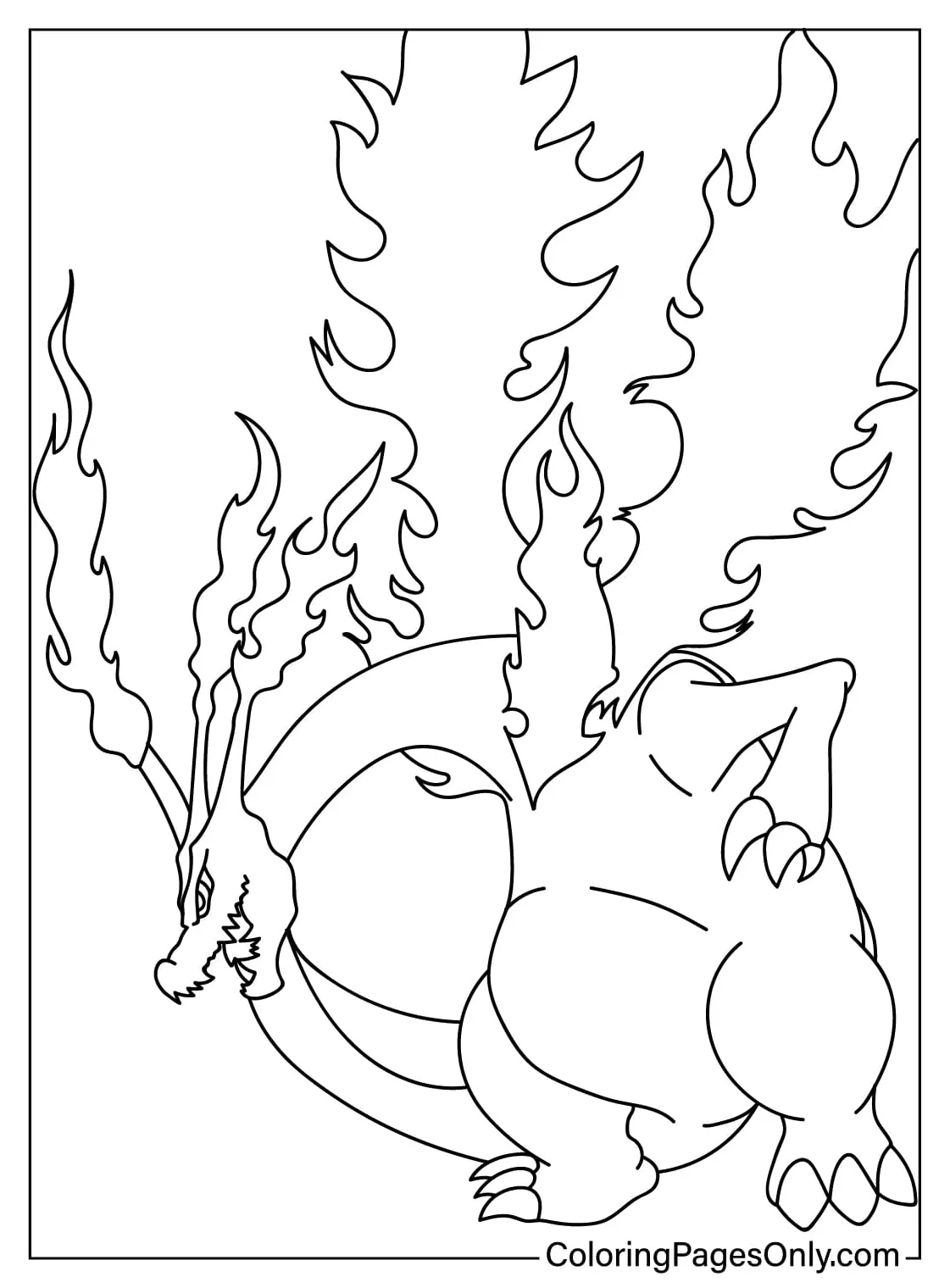 Coloring page charizard free printable coloring pages