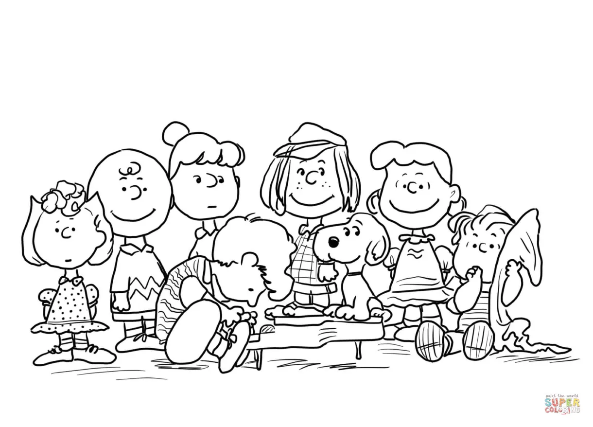 Charlie brown characters coloring pages coloring home