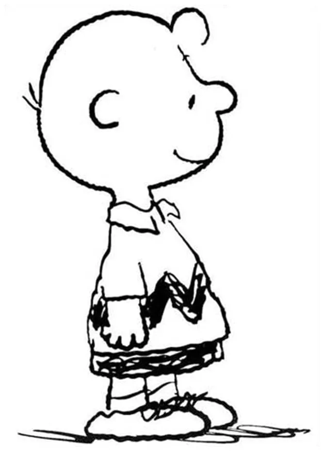 Cute charlie brown coloring page download, print or color online for free