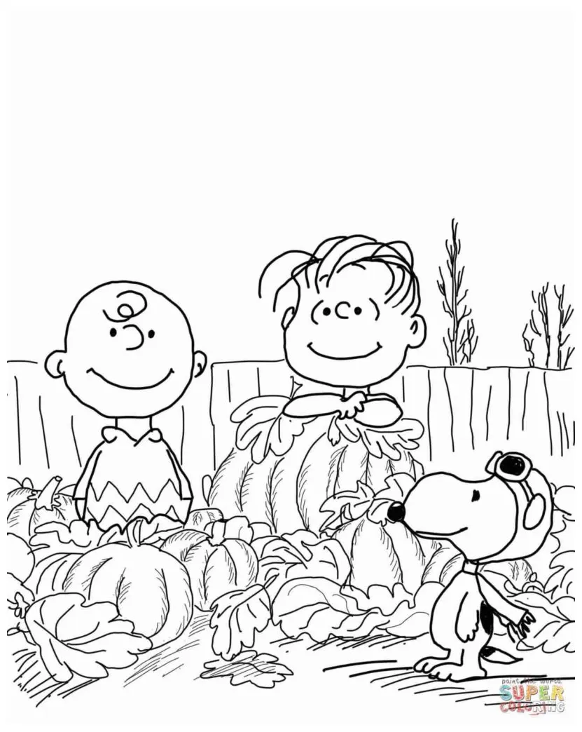 Charlie brown thanksgiving coloring pages at getcolorings free