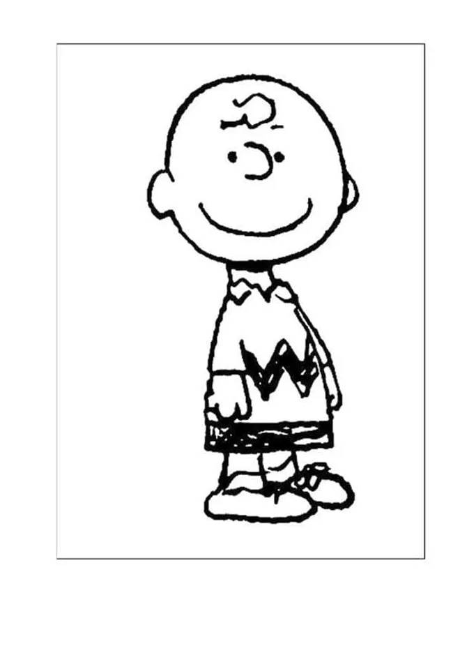 Smiling charlie brown coloring page download, print or color online