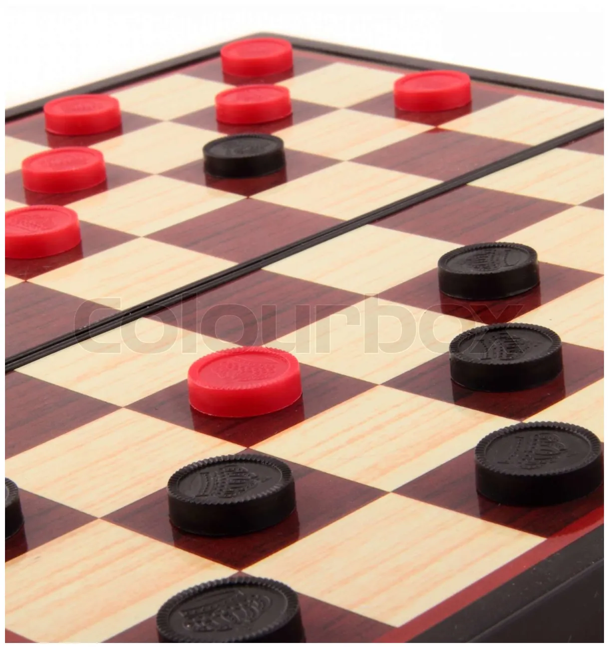 Checkers board game stock colourbox