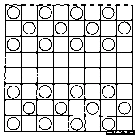 Play checkers online coloring pages