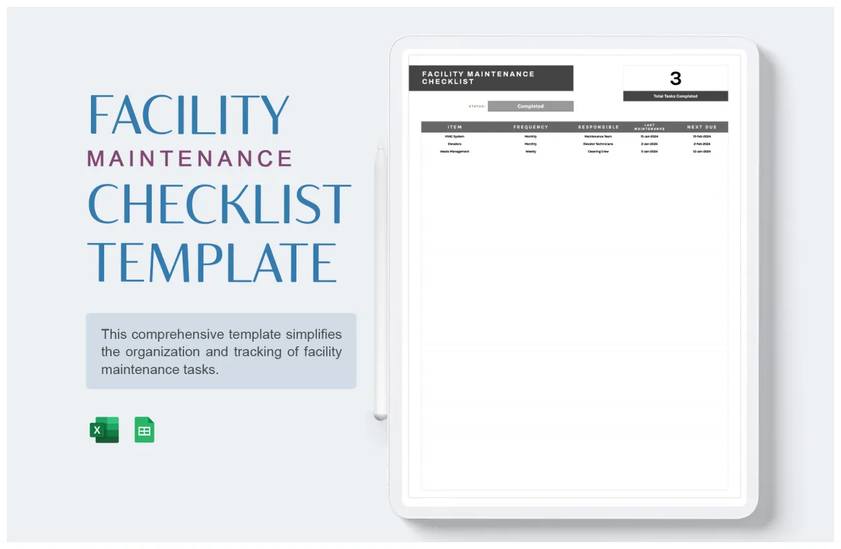 Monthly in excel, google sheets download