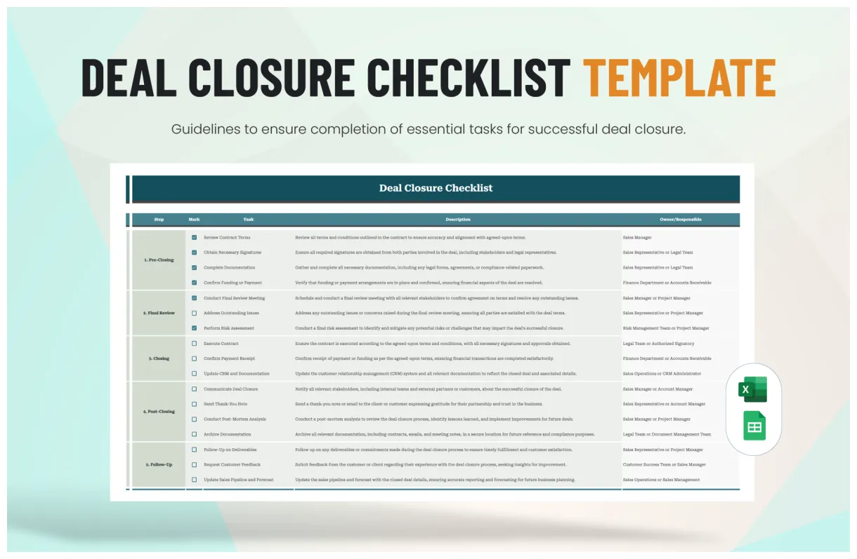 Seo in excel, google sheets download template
