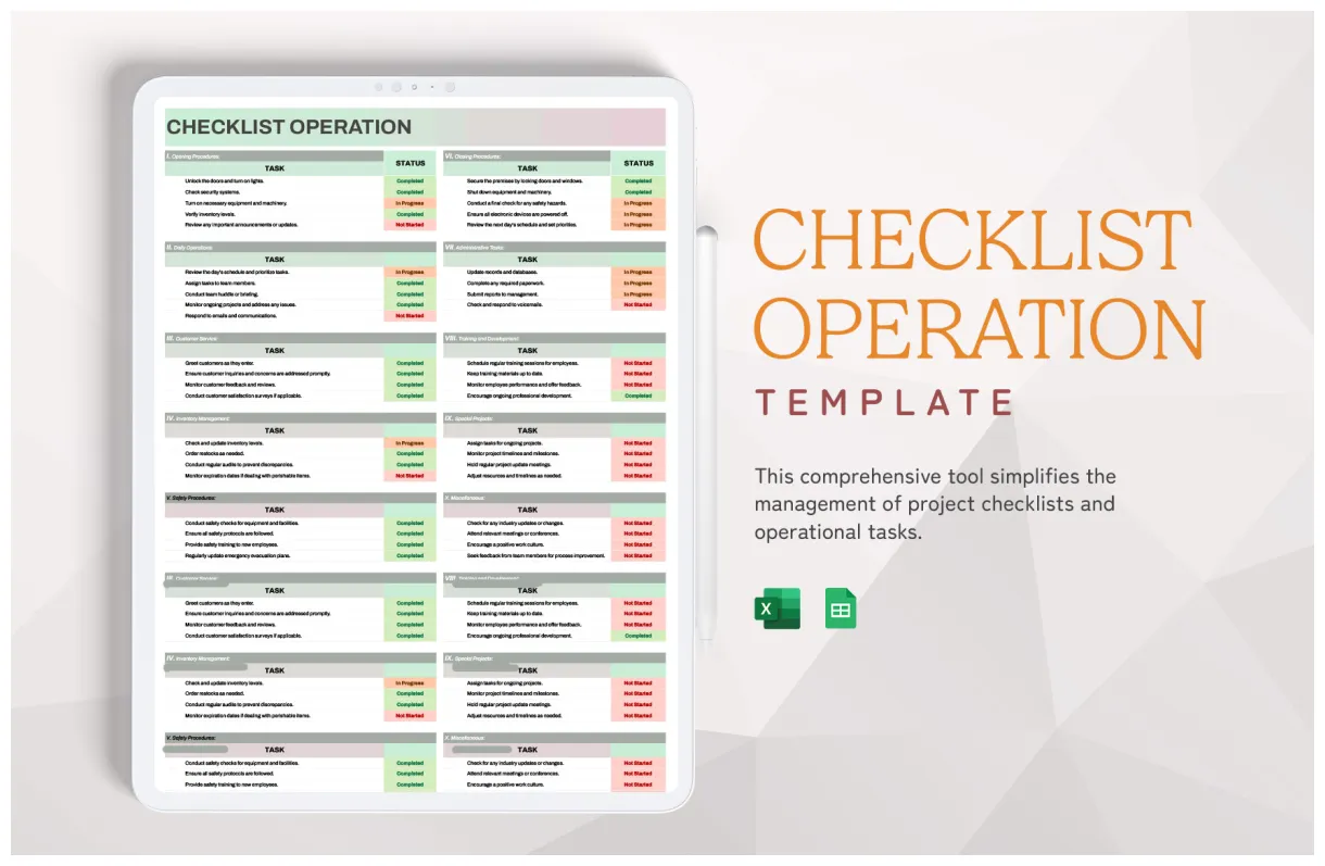 Seo in excel, google sheets download template