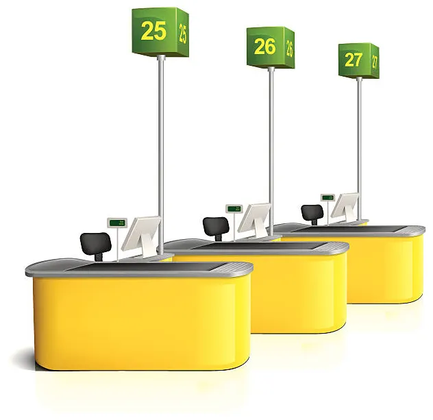 Checkout counter clip art, vector s & illustrations istock