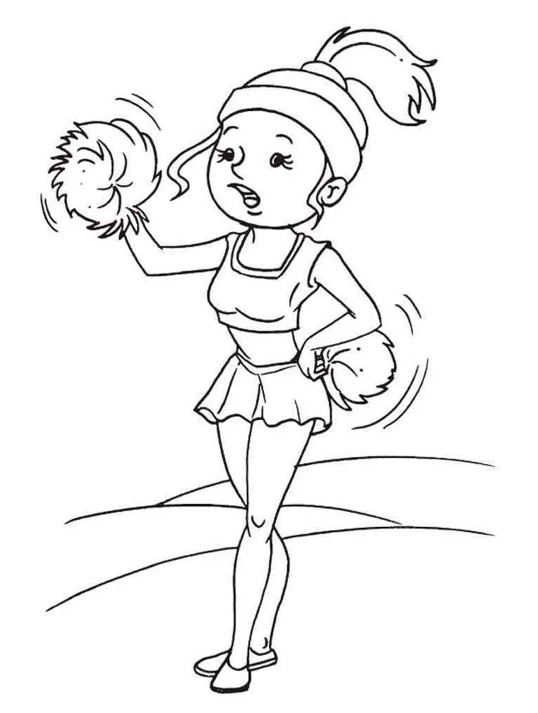 Cheerleader coloring pages