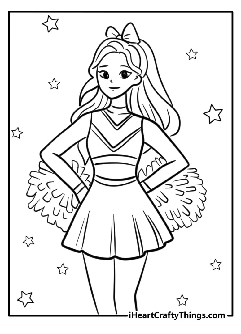26 New Cheerleader Coloring Pages (100% Free To Print)