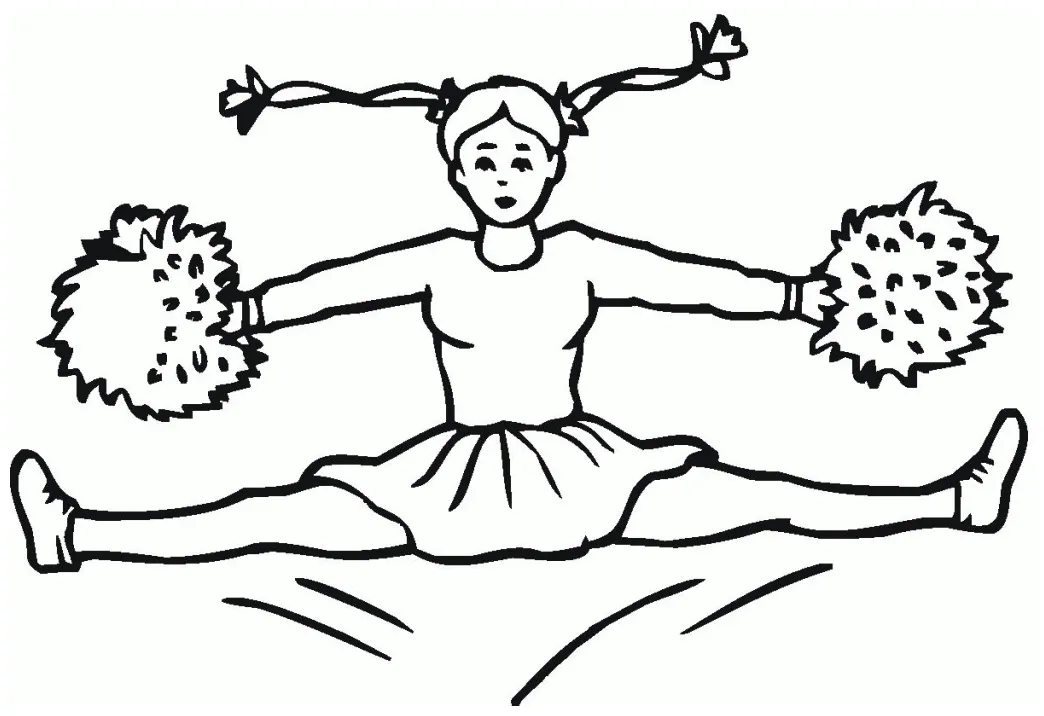 Cheerleader coloring pages & books 100% free and printable! printable coloring page