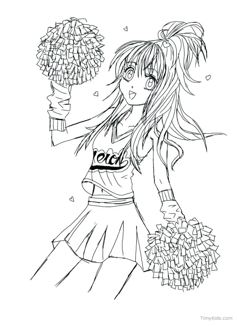 Coloring Pages Of Cheerleader at GetColorings.com | Free printable