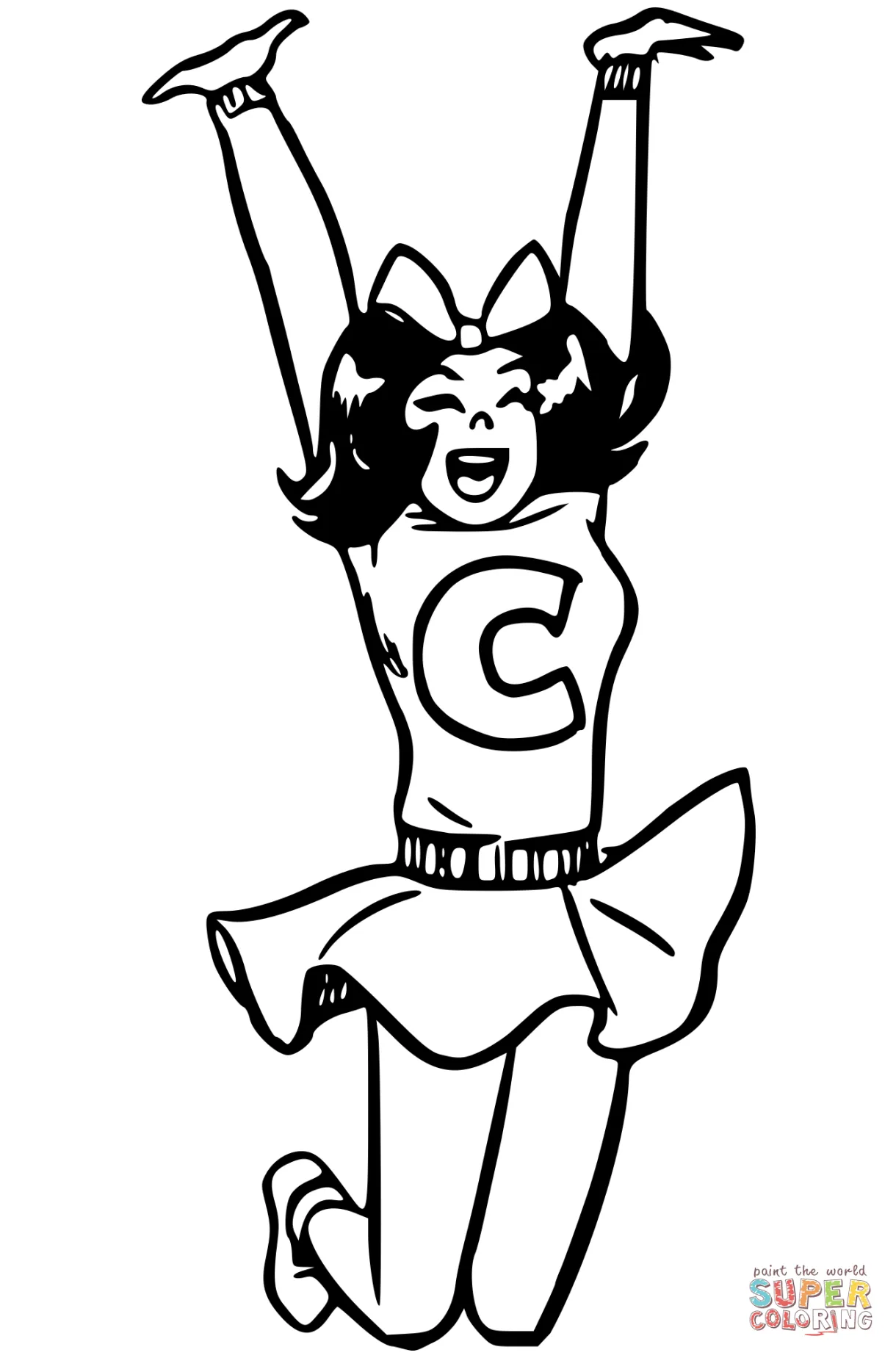 Cheerleader banners and coloring pages