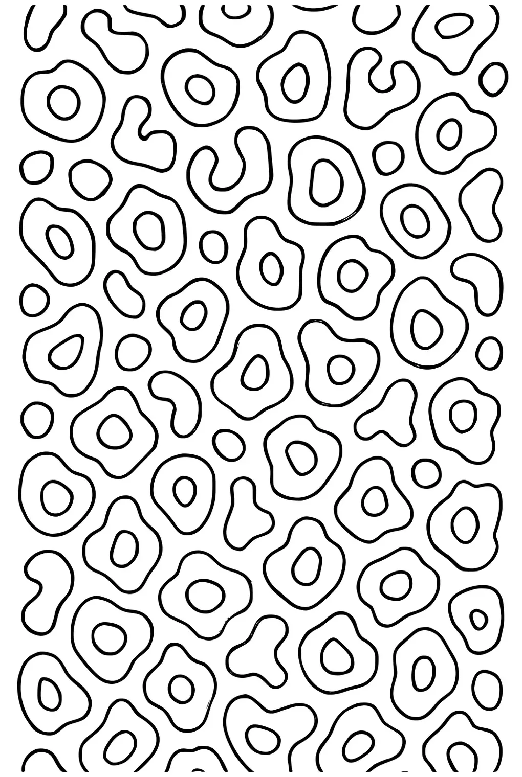 Cheetah spots that pop and wiggle printable coloring page