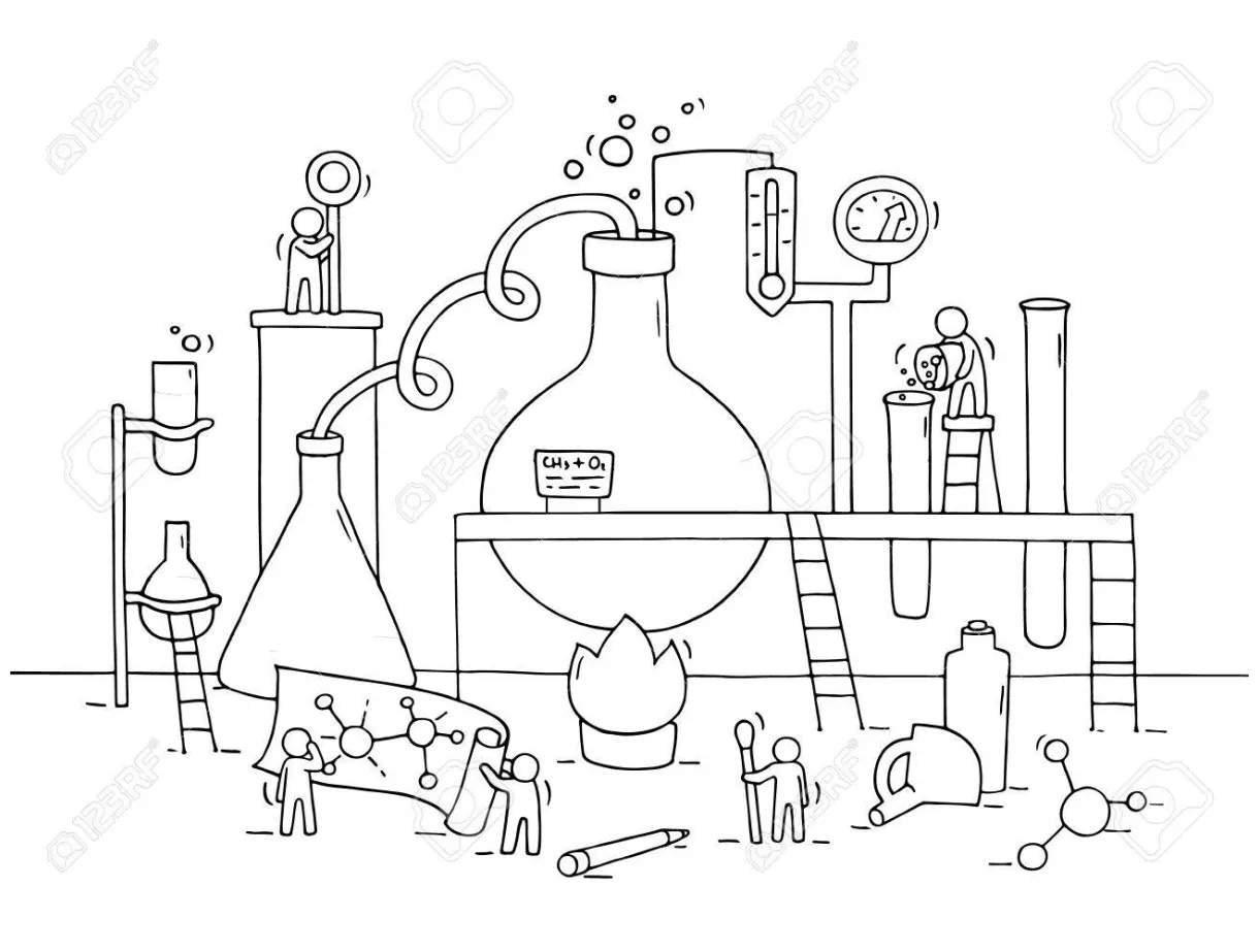Chemical reactions coloring sheets coloring pages