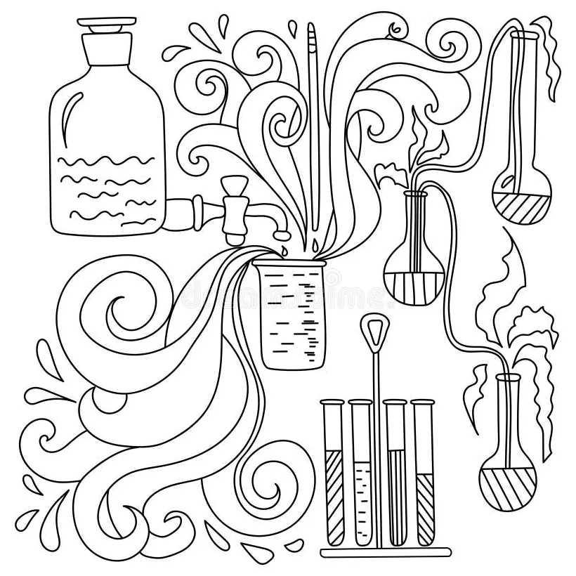 Chemical reactions coloring sheets coloring pages printable coloring page
