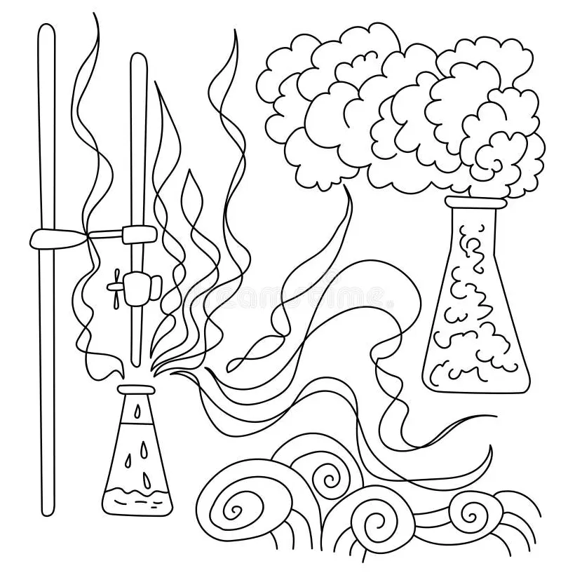 Chemical reactions coloring sheets coloring pages