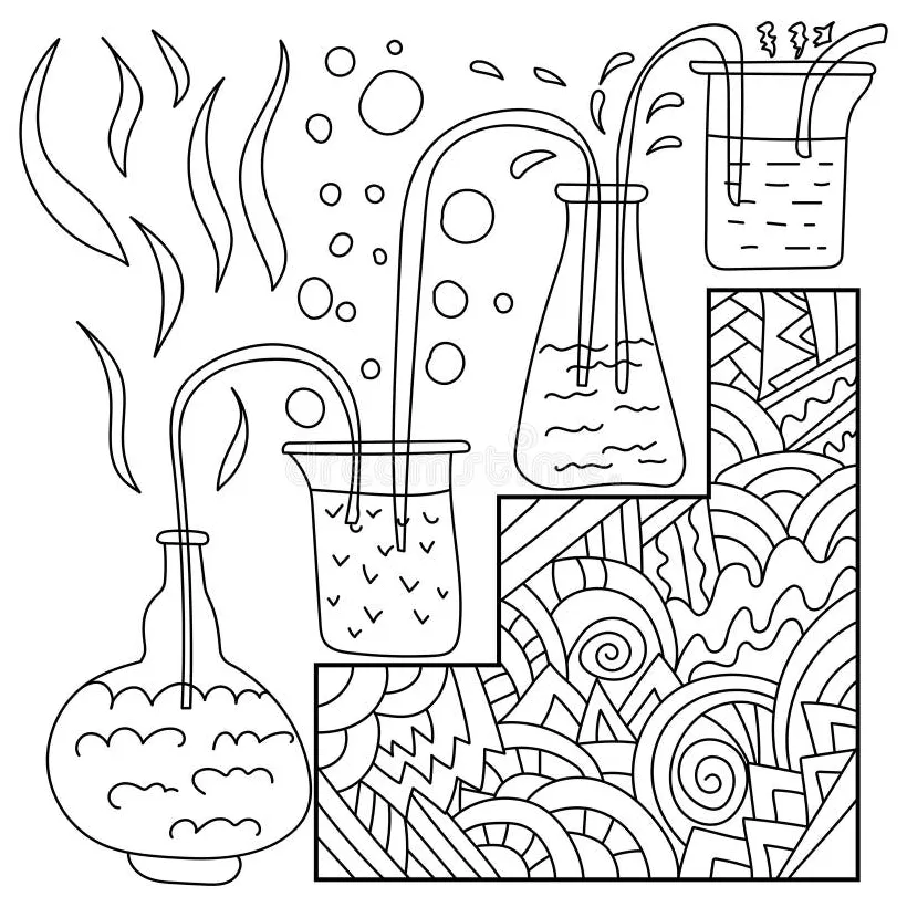 Chemical reactions coloring sheets coloring pages