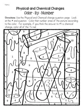 Chemical reactions coloring sheets coloring pages