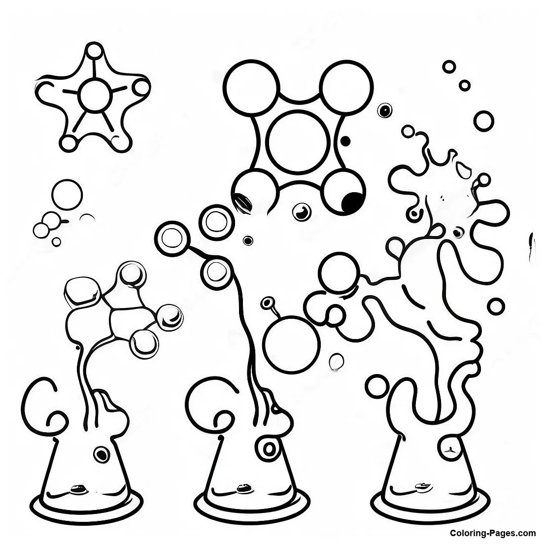 Exciting chemical reactions coloring page coloring-pages