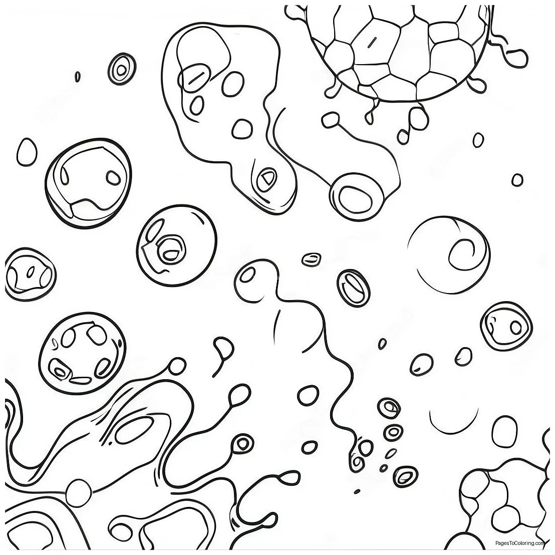 Colorful chemical reactions coloring page 6372-5253