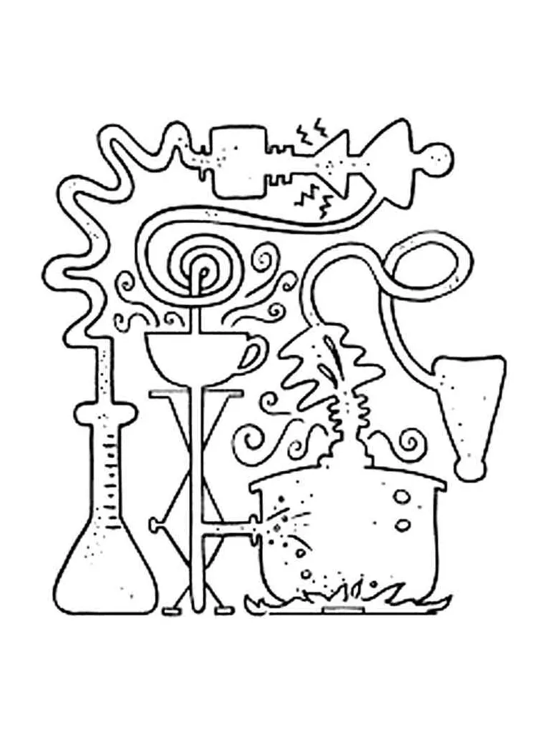 Collection of chemistry coloring pages free printable
