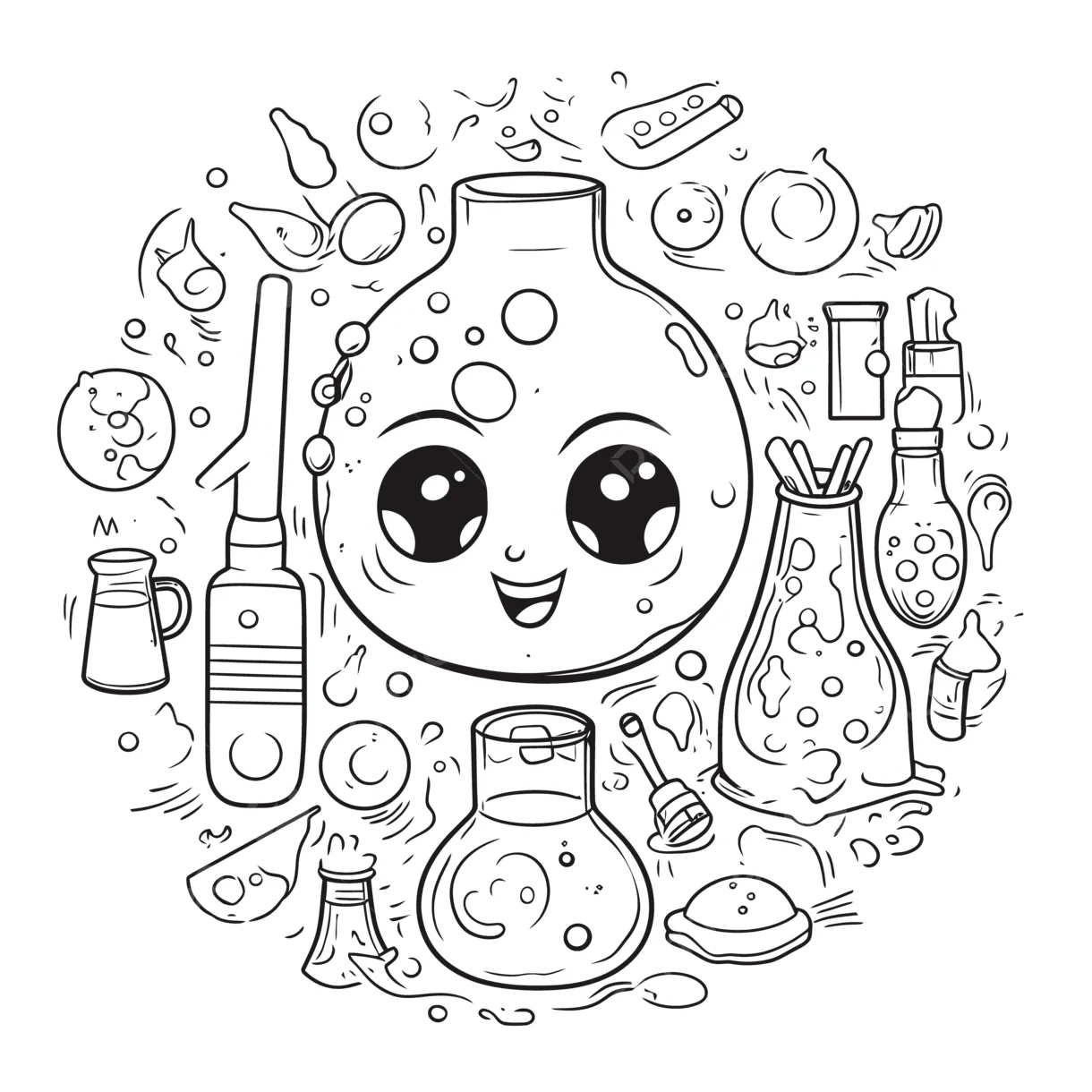 Chemistry coloring page