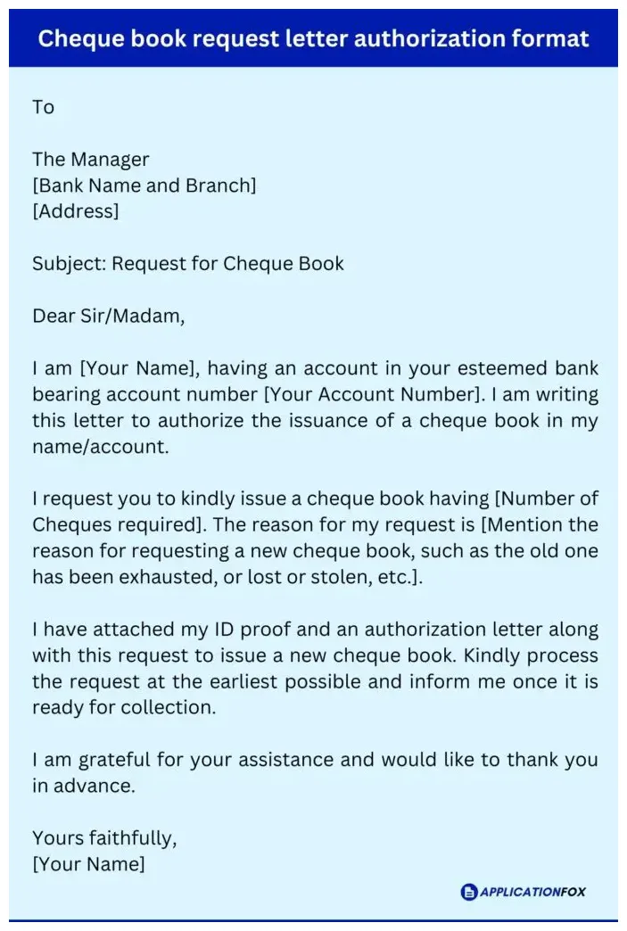 15+ samples application for cheque book issue
