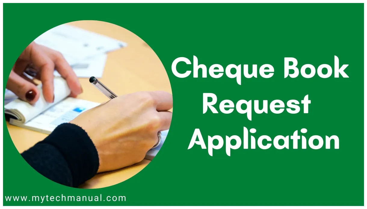 Format cheque book request application