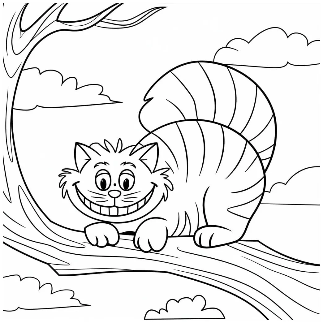 Cheshire Cat coloring pages - ColoringLib