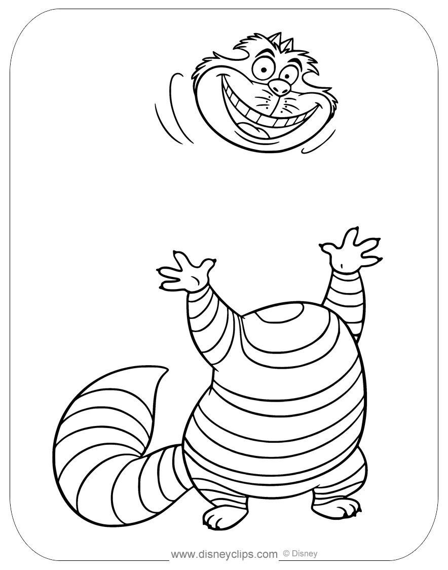 Cheshire Cat Coloring Page Coloring Pages