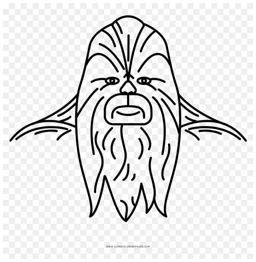 Chewbacca Coloring Page - Sketch Clipart (#420242) - PikPng
