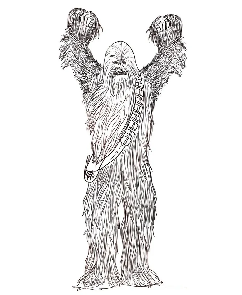 Chewbacca Coloring Page