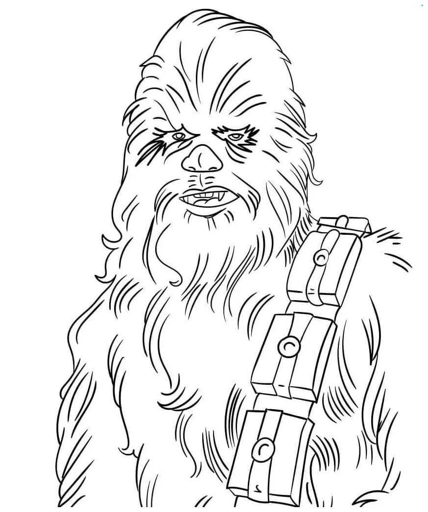 Chewbacca Face Coloring Sheets Coloring Pages
