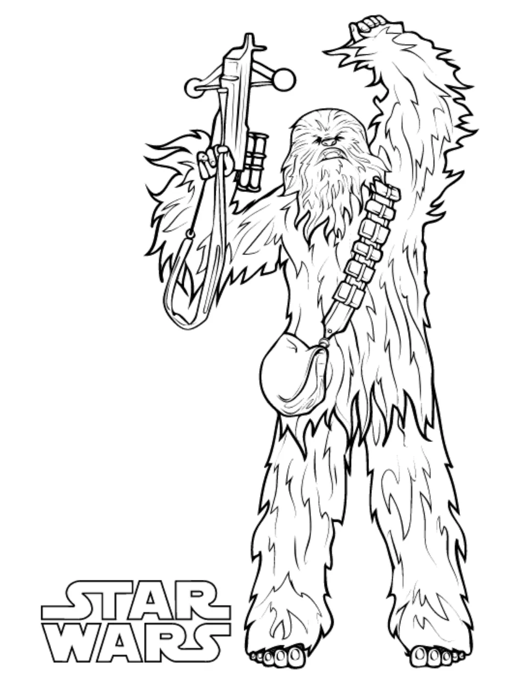Chewbacca Face Coloring Sheets Coloring Pages