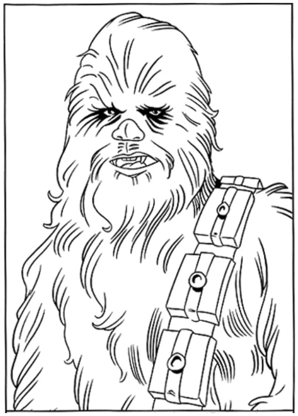 Portrait of Chewbacca coloring page - Download, Print or Color Online
