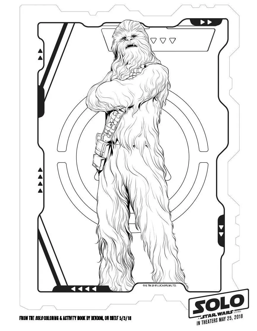 Chewbacca Coloring Page - Free Star Wars Story pdf