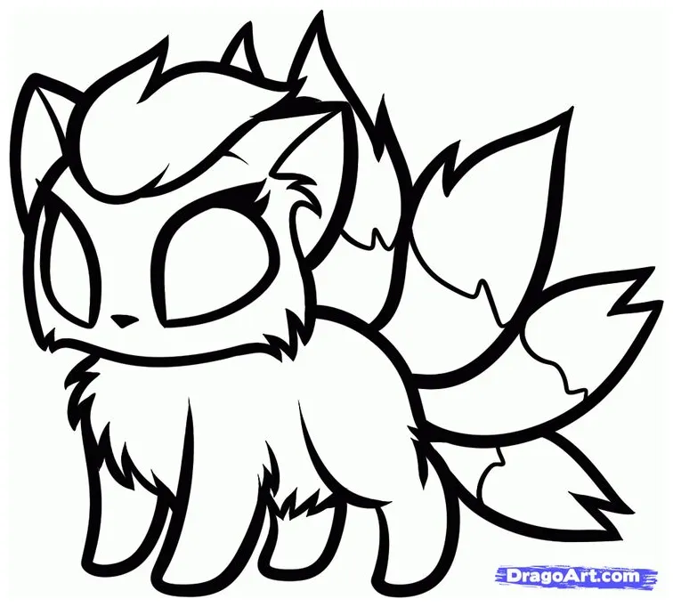 Chibi coloring pages animals sergioaxwyatt printable coloring page
