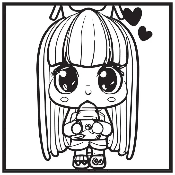 Chibi coloring page vector art, icons, and graphics for
