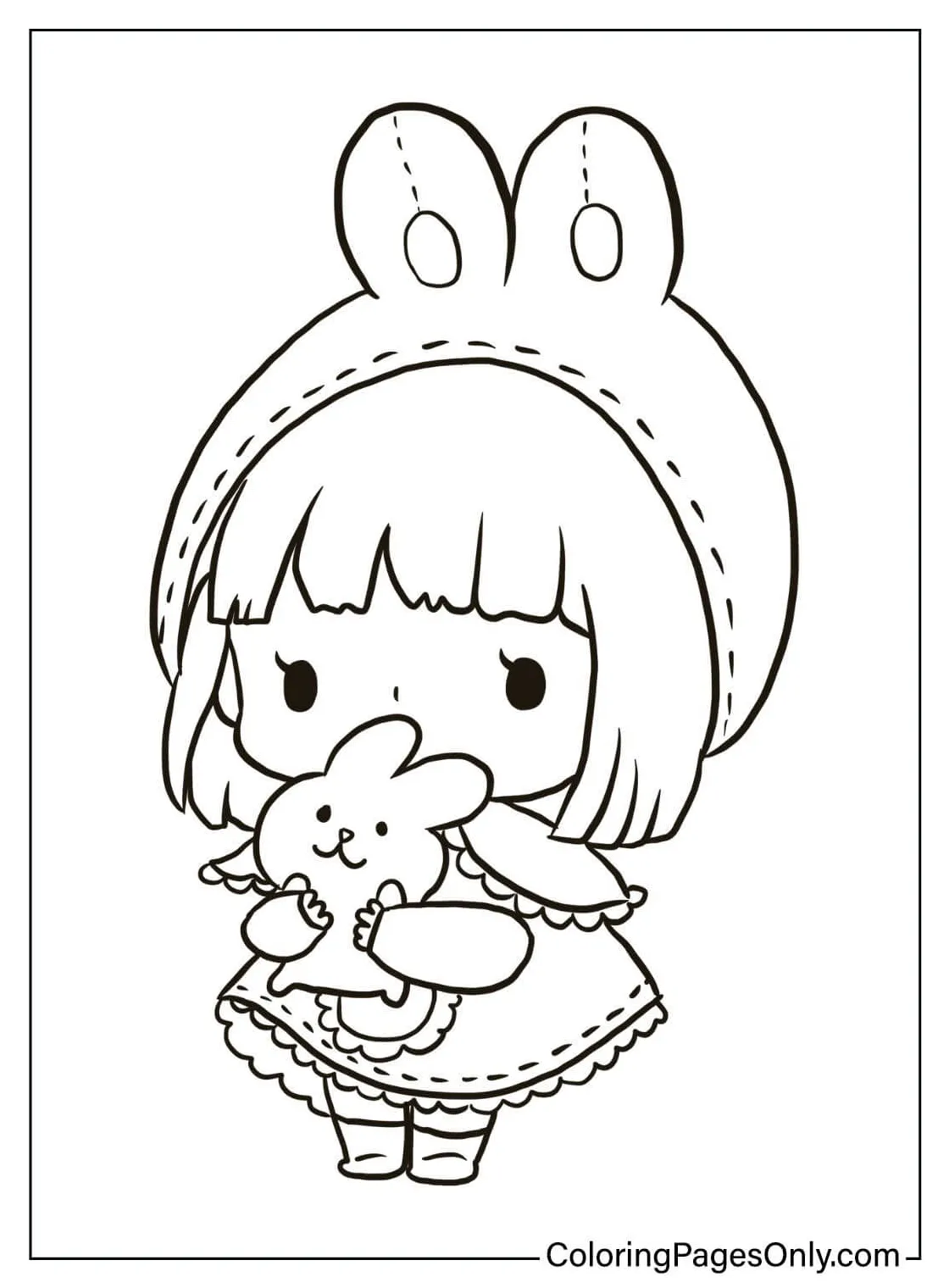 Cute chibi coloring page free printable coloring pages