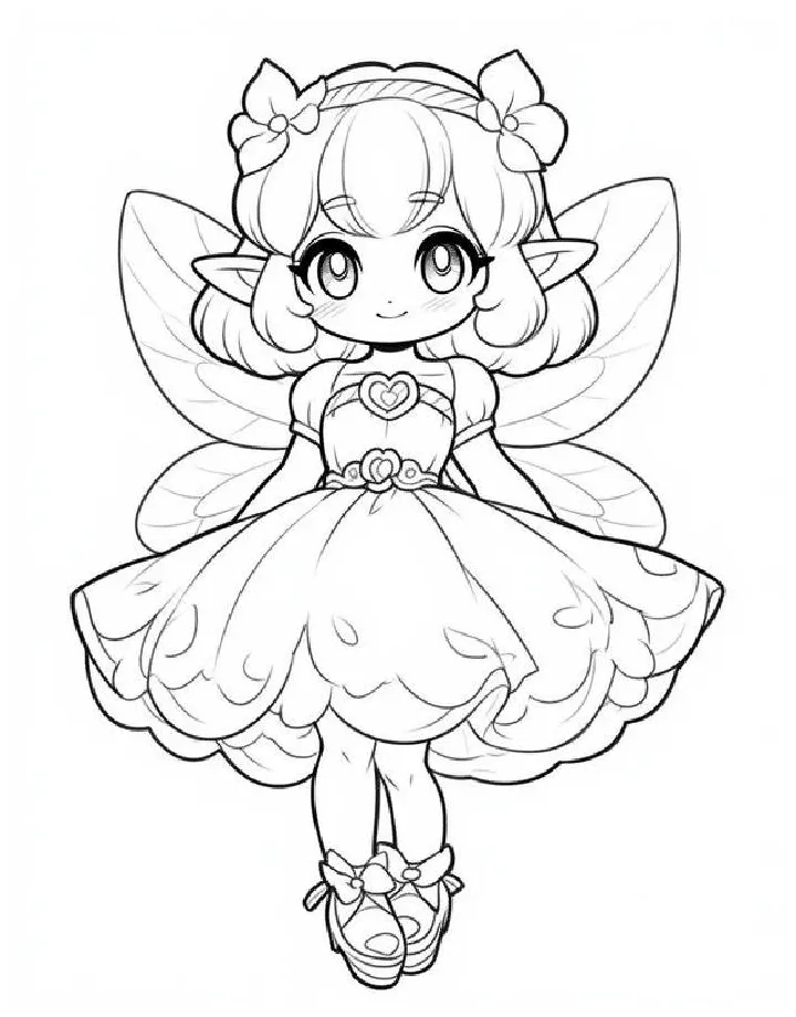 Chibi coloring pages free printable pdf