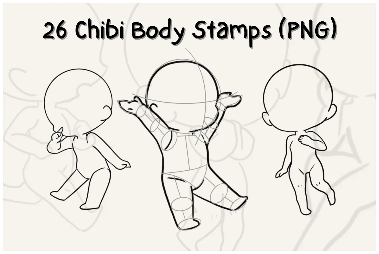 Cute chibi drawing base cute chibi drawing base easy-to-draw chibi base