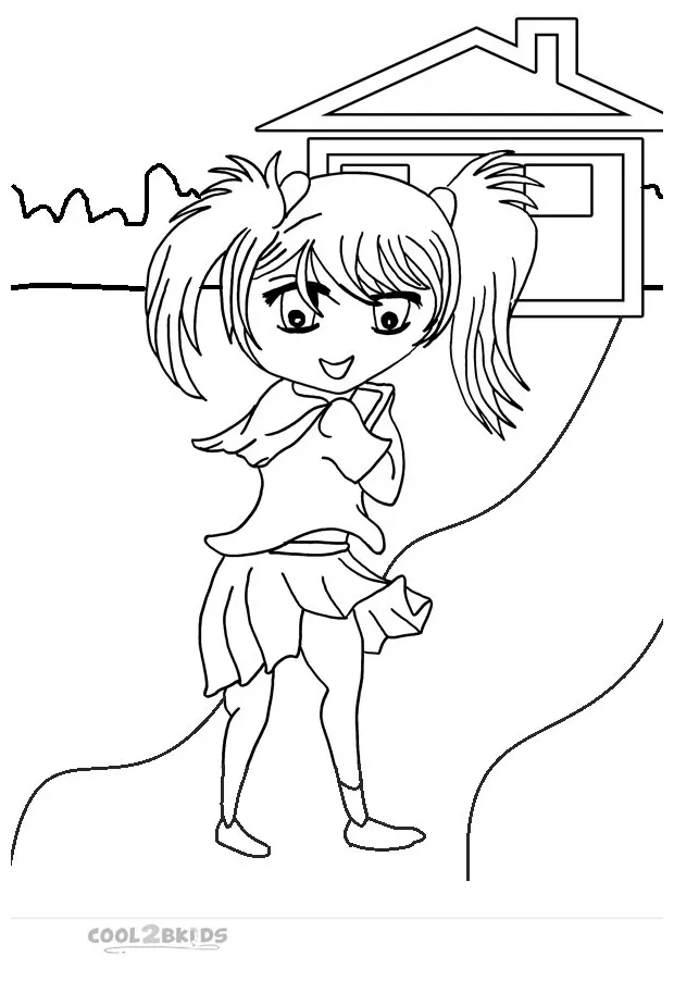 Printable chibi coloring pages for kids