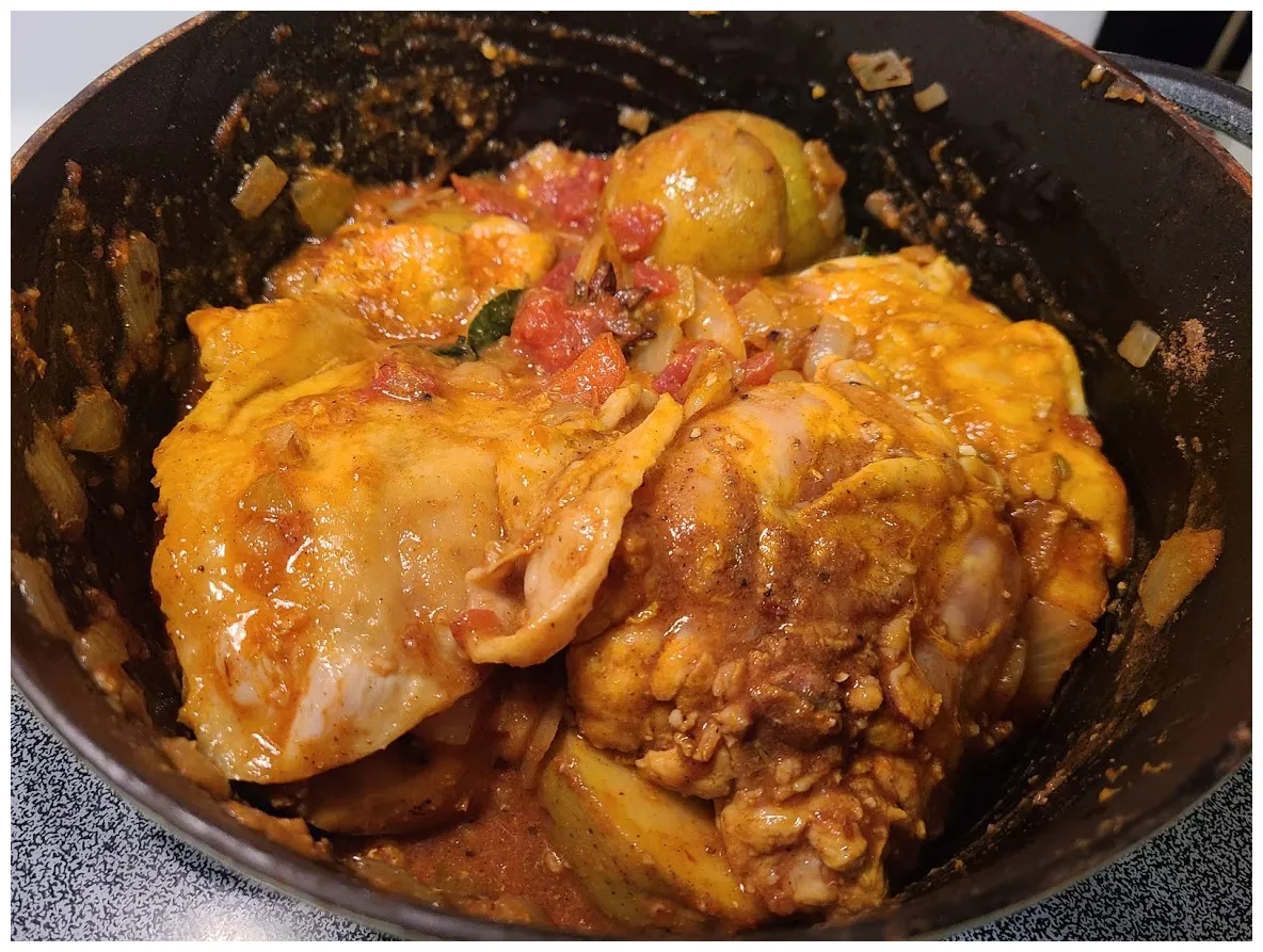 Fijian chicken curry cooking with alisa