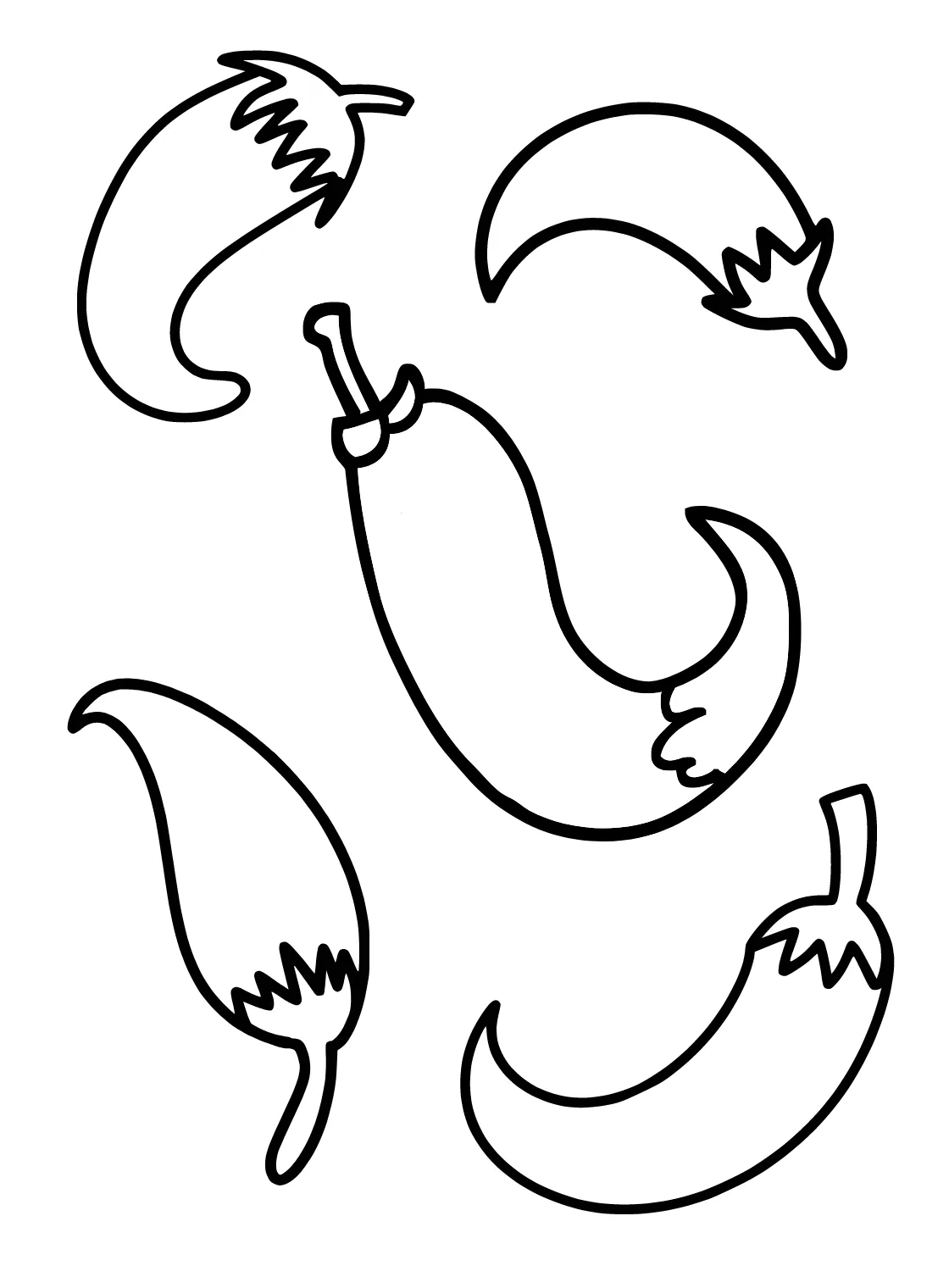 Chili pepper types coloring page free printable coloring pages