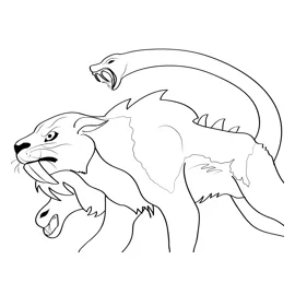 Chimera 2 coloring page for kids free chimeras printable coloring