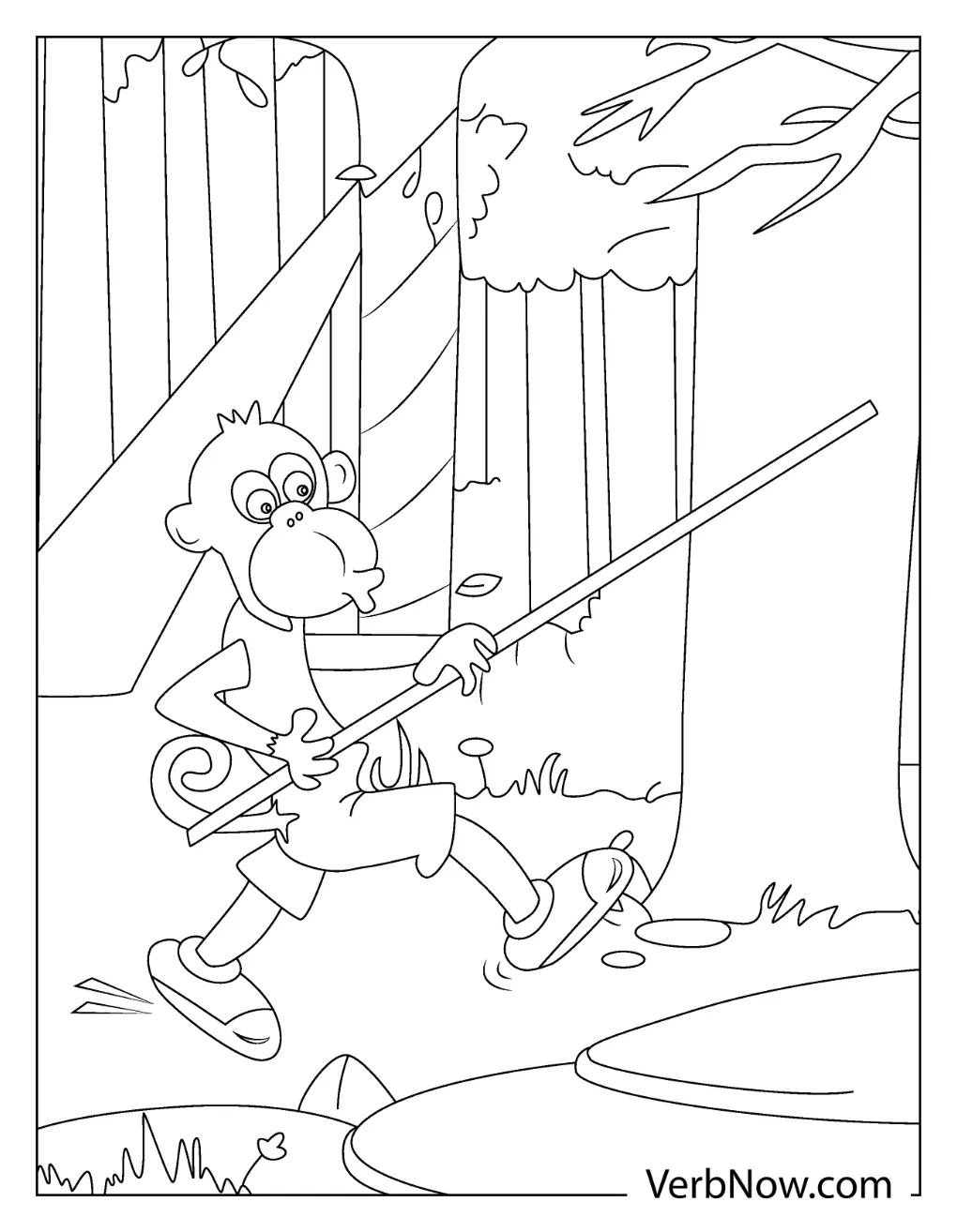 Free CHIMPANZEE Coloring Pages for Download (Printable PDF)