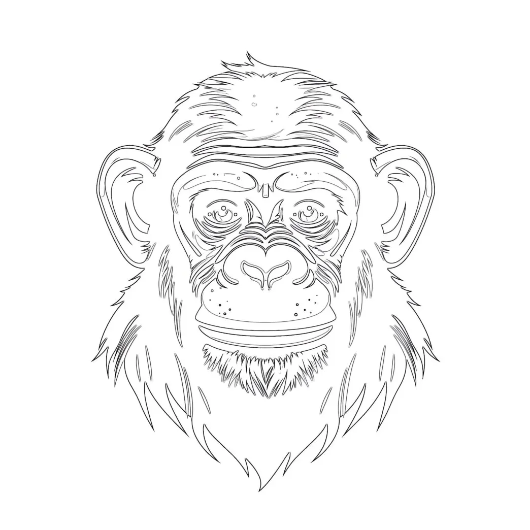 Chimpanzee coloring page coloring pages mimi panda