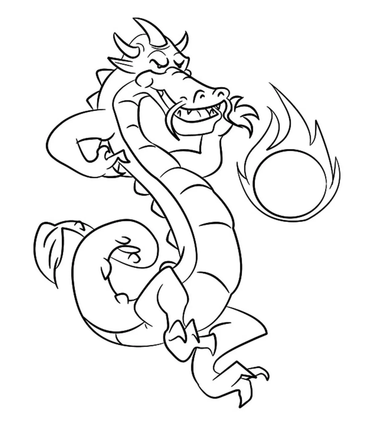 Chinese dragon coloring page