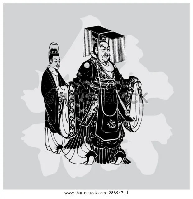 Chinese emperor illustration stock vector 28894711
